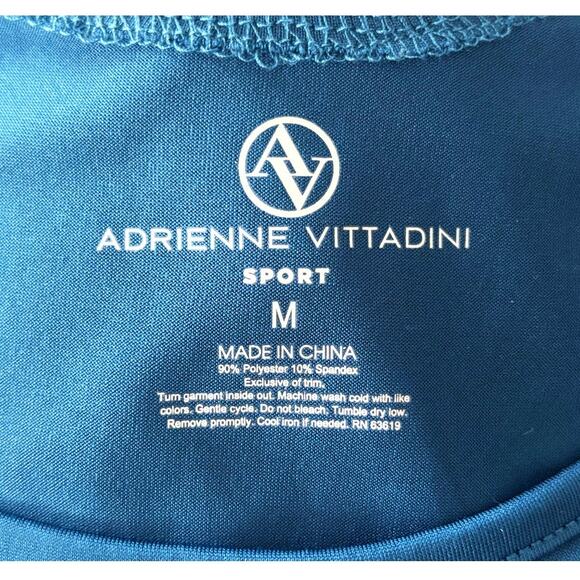 Adrienne Vittadini Blue Short Sleeve Active Tee Womens Size M - Picture 2 of 5